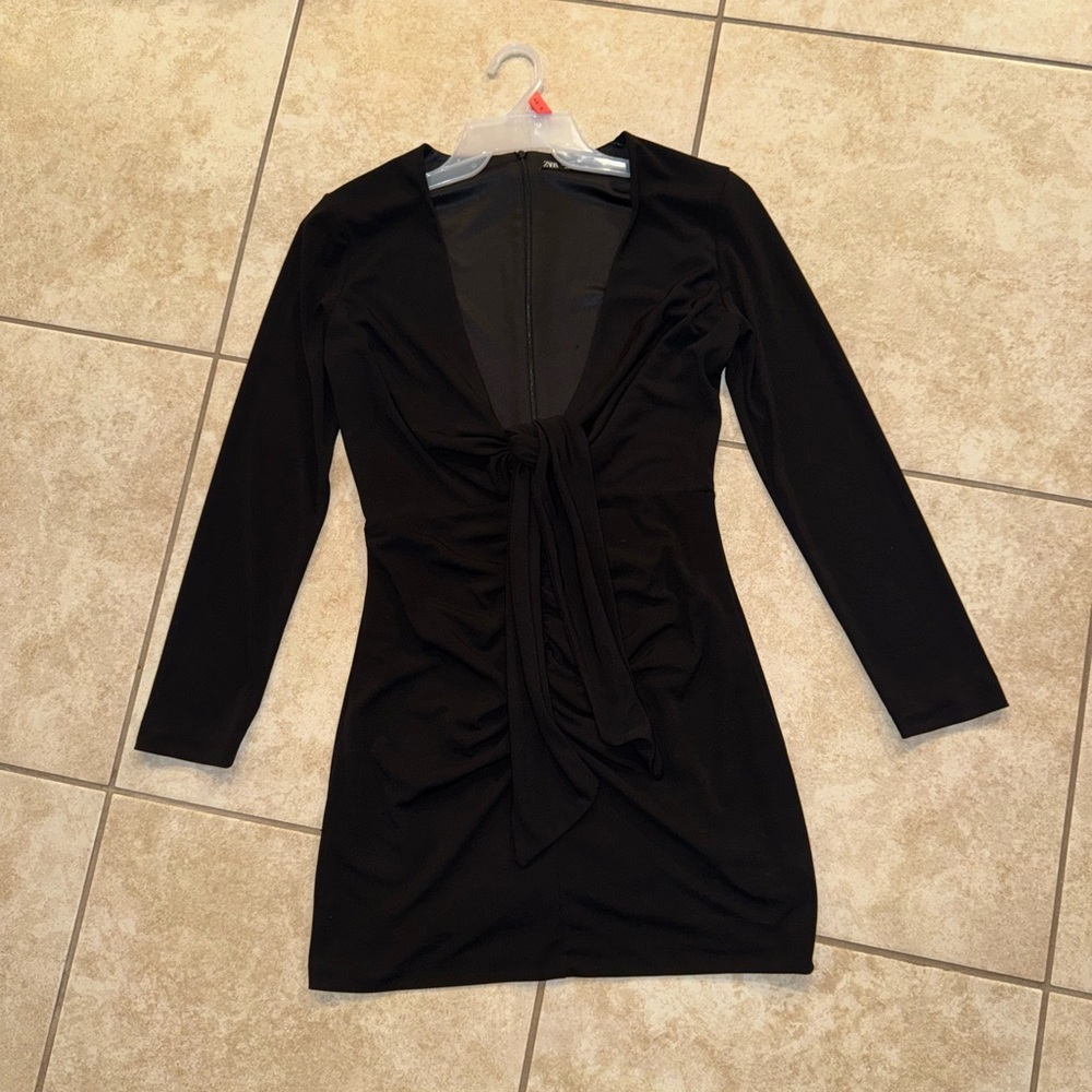 Zara Vintage OG Black Long Sleeve Mini Dress